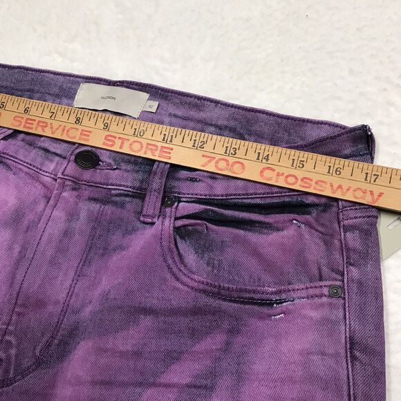 NWT HUDSON Slim Straight Jean Men 32x34 Purple Streak Wash Stretch Denim Blake - Picture 6 of 15